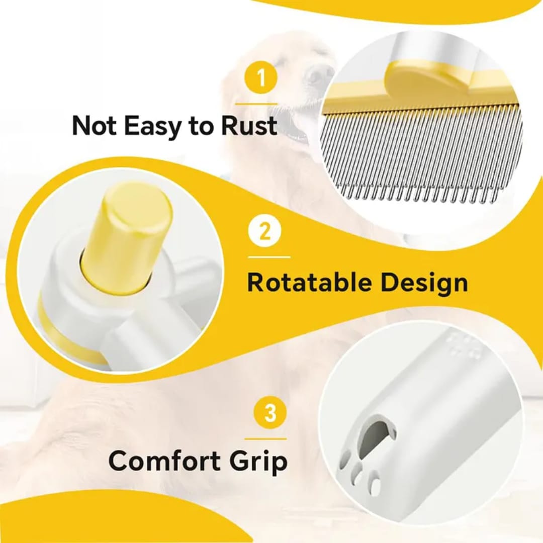 Rotating Pet Hair Brush Comb